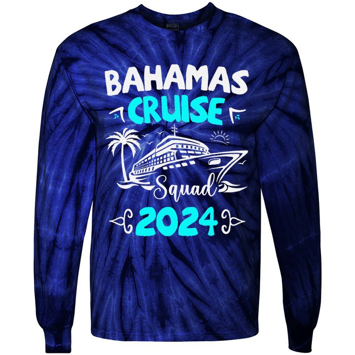 Family Cruise Squad Bahamas 2024 Summer Matching Vacation Tie-Dye Long Sleeve Shirt