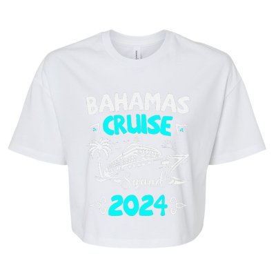 Family Cruise Squad Bahamas 2024 Summer Matching Vacation Bella+Canvas Jersey Crop Tee