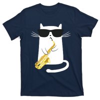 Funny Cat Shirts Saxophone Music Gift T-Shirt