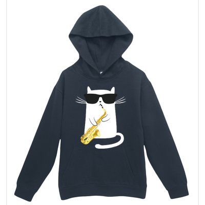 Funny Cat Shirts Saxophone Music Gift Urban Pullover Hoodie