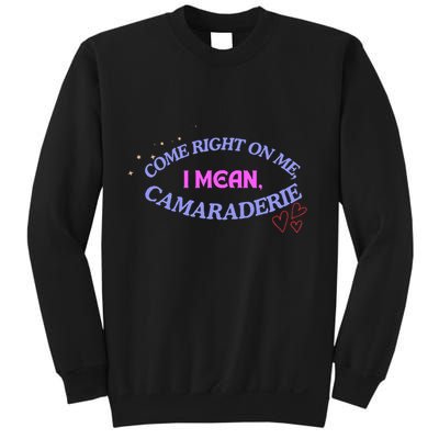 Funny Camaraderie Spelling Come Right On Me Sweatshirt