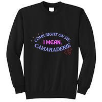 Funny Camaraderie Spelling Come Right On Me Tall Sweatshirt