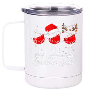 Funny Christmas Spirits Glasses Of Wine Xmas Holidays Party 12 oz Stainless Steel Tumbler Cup