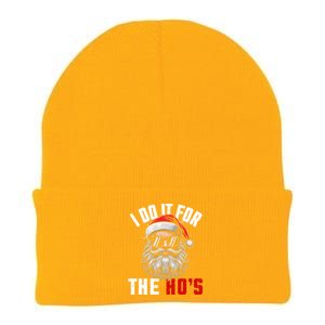 Funny Christmas Santa Claus I Do It For The Hos Cute Xmas Cool Gift Knit Cap Winter Beanie