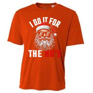 Funny Christmas Santa Claus I Do It For The Hos Cute Xmas Cool Gift Cooling Performance Crew T-Shirt