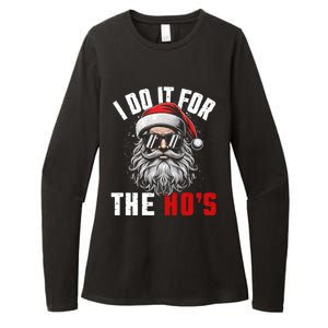 Funny Christmas Santa Claus I Do It For The Hos Cute Xmas Cool Gift Womens CVC Long Sleeve Shirt