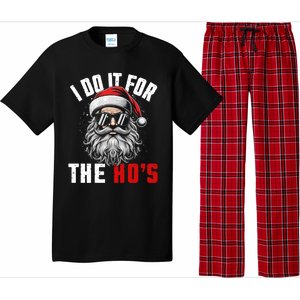 Funny Christmas Santa Claus I Do It For The Hos Cute Xmas Cool Gift Pajama Set