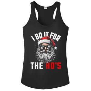 Funny Christmas Santa Claus I Do It For The Hos Cute Xmas Cool Gift Ladies PosiCharge Competitor Racerback Tank