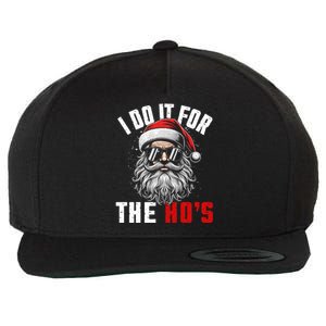 Funny Christmas Santa Claus I Do It For The Hos Cute Xmas Cool Gift Wool Snapback Cap