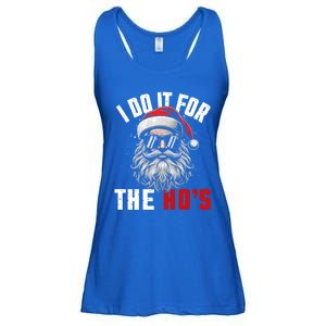 Funny Christmas Santa Claus I Do It For The Hos Cute Xmas Cool Gift Ladies Essential Flowy Tank