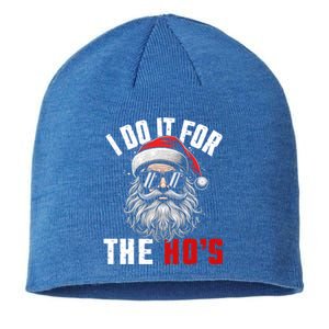 Funny Christmas Santa Claus I Do It For The Hos Cute Xmas Cool Gift Sustainable Beanie