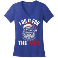 Funny Christmas Santa Claus I Do It For The Hos Cute Xmas Cool Gift Women's V-Neck T-Shirt