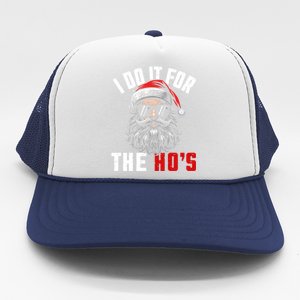 Funny Christmas Santa Claus I Do It For The Hos Cute Xmas Cool Gift Trucker Hat