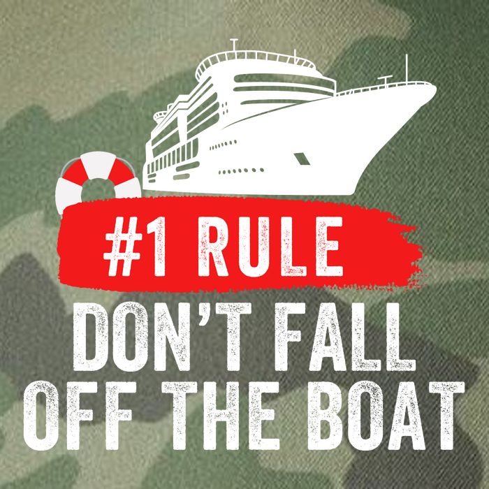 Funny Cruise Ship Rule #1 DonT Fall Off The Boat Funny Cruise Ship Meme Legacy Tie Dye Trucker Hat