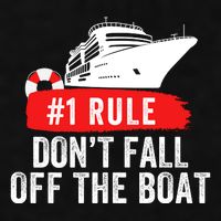 Funny Cruise Ship Rule #1 DonT Fall Off The Boat Funny Cruise Ship Meme Ladies PosiCharge Tri-Blend Wicking Tank