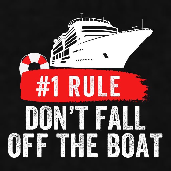 Funny Cruise Ship Rule #1 DonT Fall Off The Boat Funny Cruise Ship Meme Ladies PosiCharge Tri-Blend Wicking Tank