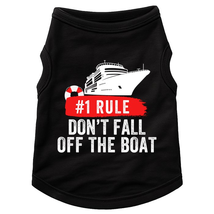Funny Cruise Ship Rule #1 DonT Fall Off The Boat Funny Cruise Ship Meme Doggie Tank