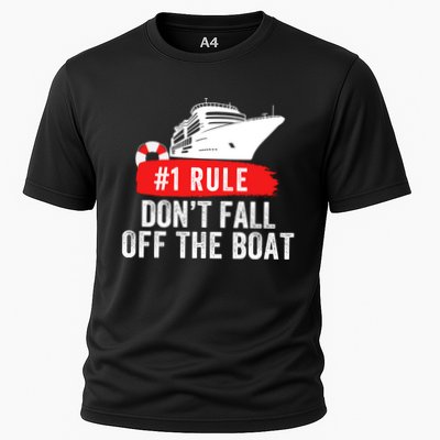 Funny Cruise Ship Rule #1 DonT Fall Off The Boat Funny Cruise Ship Meme Performance Shirt