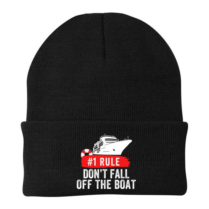 Funny Cruise Ship Rule #1 DonT Fall Off The Boat Funny Cruise Ship Meme Beanie