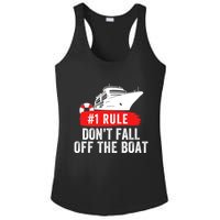 Funny Cruise Ship Rule #1 DonT Fall Off The Boat Funny Cruise Ship Meme Ladies PosiCharge Competitor Racerback Tank