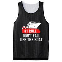Funny Cruise Ship Rule #1 DonT Fall Off The Boat Funny Cruise Ship Meme Mesh Reversible Basketball Jersey Tank