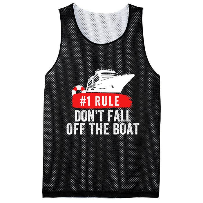 Funny Cruise Ship Rule #1 DonT Fall Off The Boat Funny Cruise Ship Meme Mesh Reversible Basketball Jersey Tank