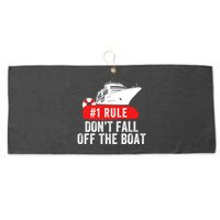 Funny Cruise Ship Rule #1 DonT Fall Off The Boat Funny Cruise Ship Meme Large Microfiber Waffle Golf Towel