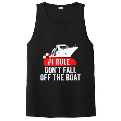 Funny Cruise Ship Rule #1 DonT Fall Off The Boat Funny Cruise Ship Meme PosiCharge Competitor Tank