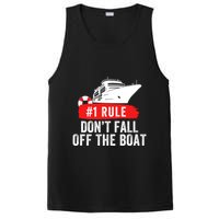 Funny Cruise Ship Rule #1 DonT Fall Off The Boat Funny Cruise Ship Meme PosiCharge Competitor Tank