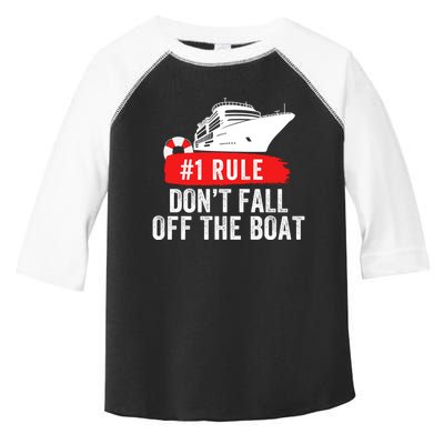 Funny Cruise Ship Rule #1 DonT Fall Off The Boat Funny Cruise Ship Meme Toddler Fine Jersey T-Shirt