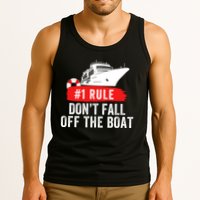Funny Cruise Ship Rule #1 DonT Fall Off The Boat Funny Cruise Ship Meme Tank Top