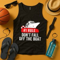 Funny Cruise Ship Rule #1 DonT Fall Off The Boat Funny Cruise Ship Meme Tank Top