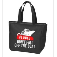 Funny Cruise Ship Rule #1 DonT Fall Off The Boat Funny Cruise Ship Meme Zip Tote Bag