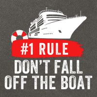 Funny Cruise Ship Rule #1 DonT Fall Off The Boat Funny Cruise Ship Meme Cotton Canvas Backpack