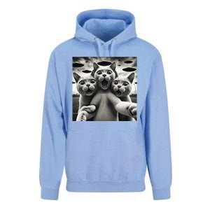 Funny Cat Selfie With Ufos Cat Mom Cat Dad Funny Cat Lover Unisex Surf Hoodie