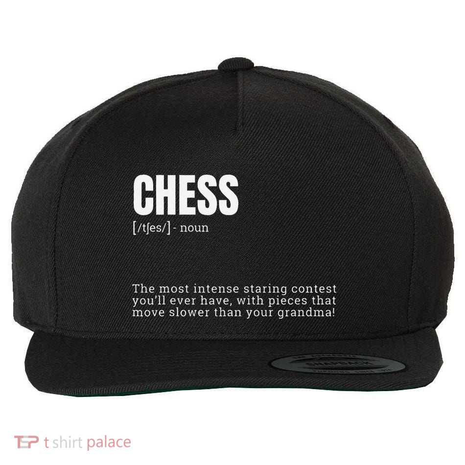 Funny Chess Staring Contest Champion Definition Wool Snapback Cap