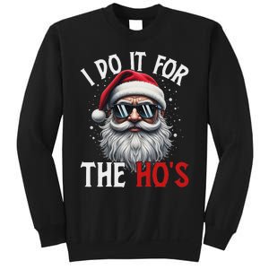 Funny Christmas Santa Claus I Do It For The Hos Cute Xmas Long Sleeve Sweatshirt