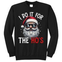 Funny Christmas Santa Claus I Do It For The Hos Cute Xmas Long Sleeve Sweatshirt