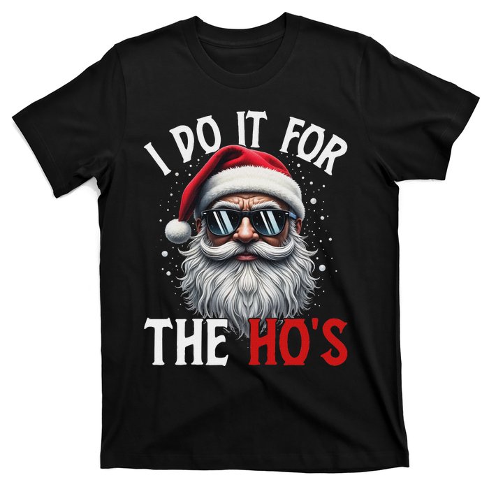 Funny Christmas Santa Claus I Do It For The Hos Cute Xmas Long Sleeve T-Shirt