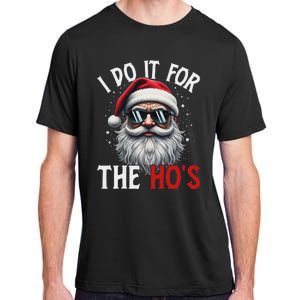 Funny Christmas Santa Claus I Do It For The Hos Cute Xmas Long Sleeve Adult ChromaSoft Performance T-Shirt