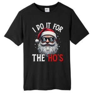 Funny Christmas Santa Claus I Do It For The Hos Cute Xmas Long Sleeve Tall Fusion ChromaSoft Performance T-Shirt