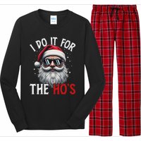 Funny Christmas Santa Claus I Do It For The Hos Cute Xmas Long Sleeve Long Sleeve Pajama Set