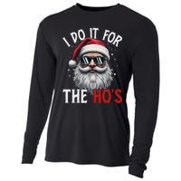 Funny Christmas Santa Claus I Do It For The Hos Cute Xmas Long Sleeve Cooling Performance Long Sleeve Crew