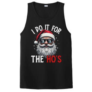 Funny Christmas Santa Claus I Do It For The Hos Cute Xmas Long Sleeve PosiCharge Competitor Tank