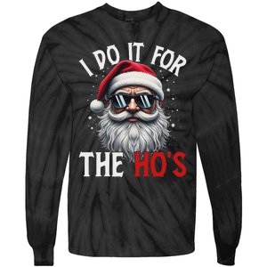 Funny Christmas Santa Claus I Do It For The Hos Cute Xmas Long Sleeve Tie-Dye Long Sleeve Shirt