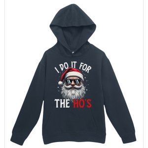 Funny Christmas Santa Claus I Do It For The Hos Cute Xmas Long Sleeve Urban Pullover Hoodie