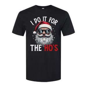 Funny Christmas Santa Claus I Do It For The Hos Cute Xmas Long Sleeve Softstyle CVC T-Shirt