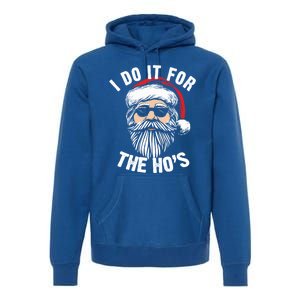 Funny Christmas Santa I Do It For The Hos Holiday Mood Funny Gift Cute Gift Premium Hoodie