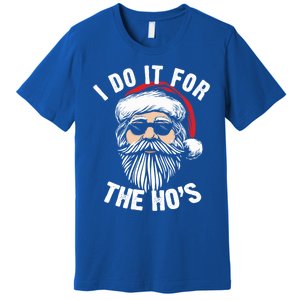 Funny Christmas Santa I Do It For The Hos Holiday Mood Funny Gift Cute Gift Premium T-Shirt