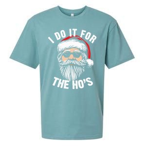 Funny Christmas Santa I Do It For The Hos Holiday Mood Funny Gift Cute Gift Sueded Cloud Jersey T-Shirt